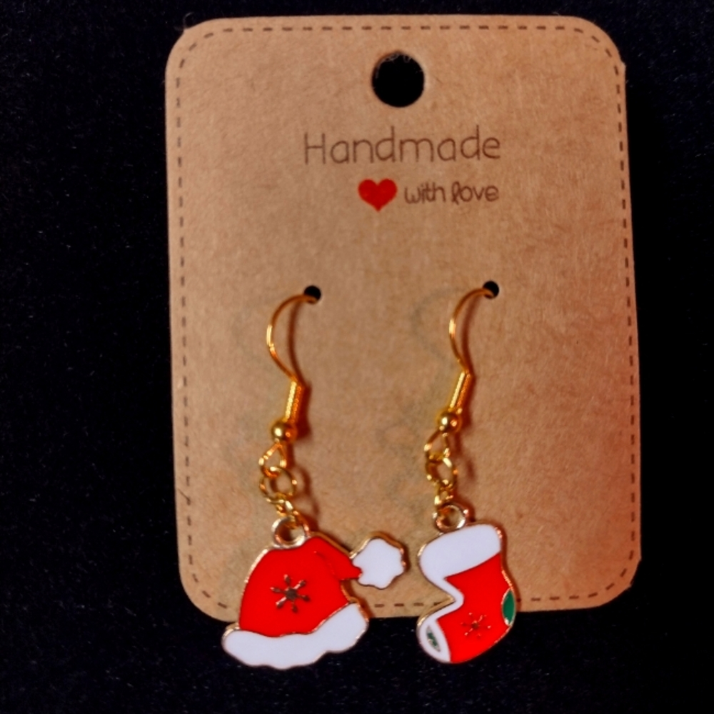 Asymmetrical Christmas Earrings
